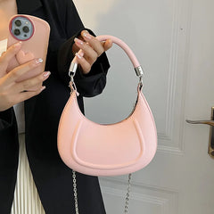 Solid Chain Bag Women's Armpit Bag