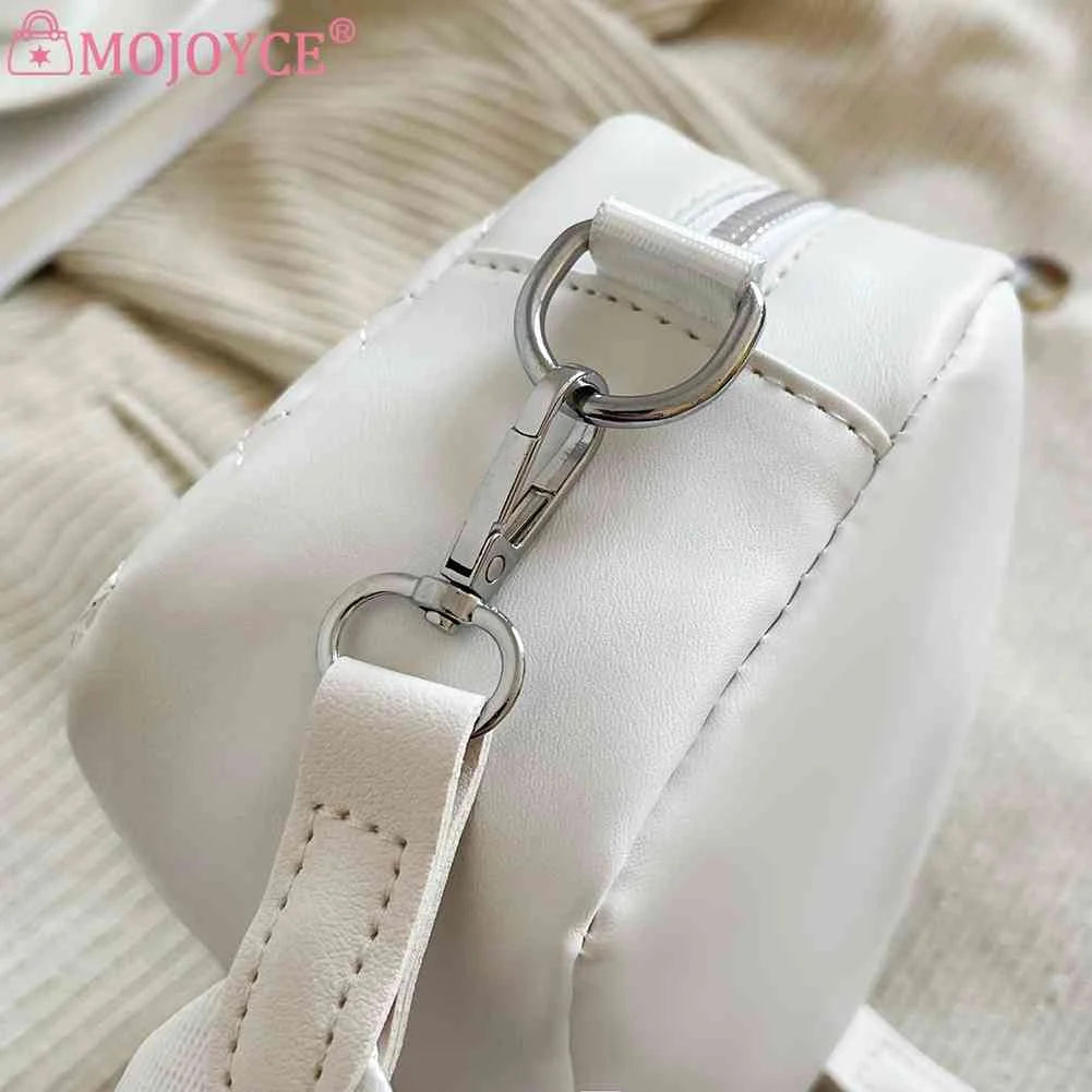 Embroidered Rhombic Lattice Commute Bag with Small Purse