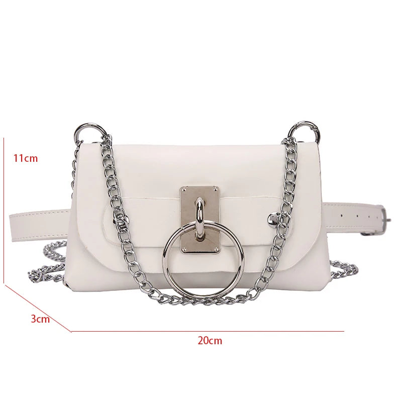 Chain Crossbody Bag For Women Phone Purse Waist Bag Ladies Chest Bag