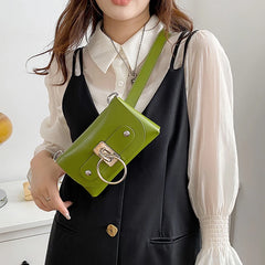 Chain Crossbody Bag For Women Phone Purse Waist Bag Ladies Chest Bag