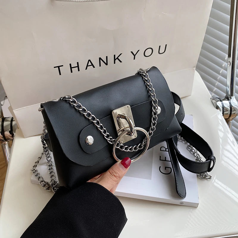Chain Crossbody Bag For Women Phone Purse Waist Bag Ladies Chest Bag