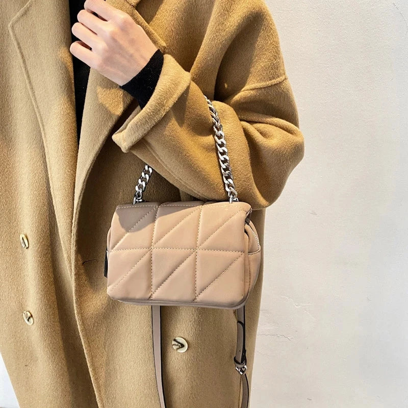 Chain Mini Oxford Flap Shoulder Bag Cross Body Clutches