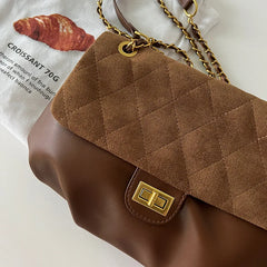 Retro Tote Bag Leather Ladies Vintage Chain Hobo Bag for Women Handbags