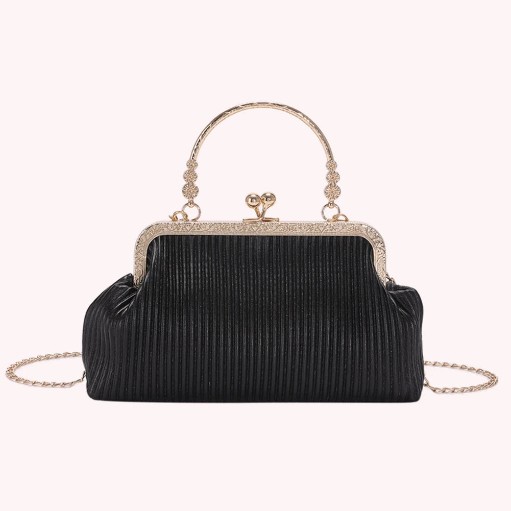 Chain Messenger Bag Crossbody Bag Soft PU Leather Metal Buckle