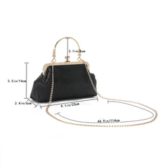 Chain Messenger Bag Crossbody Bag Soft PU Leather Metal Buckle