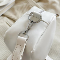 Chain Messenger Bag Embroidered Rhombic Lattice Underarm Bag with Small Purse