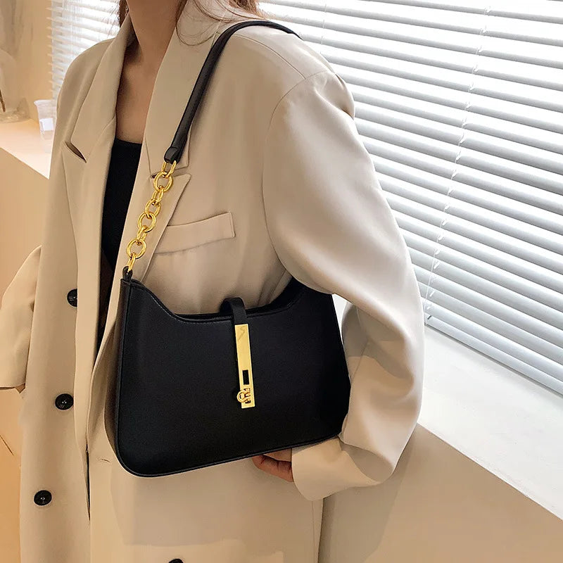 Chain Pattern Women Shoulder Bag Small Flap Crossbody