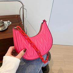 Pink Summer Shoulder Bag High-Quality Leather Messenger Bag for Women
