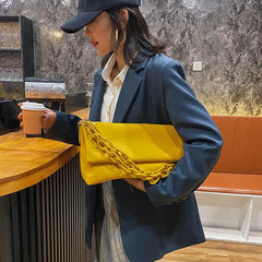 Chain Shoulder Bags PU Leather Envelope Handbags Cross Body