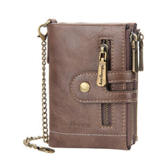 Men's RFID Blocking Chain Wallet Bifold Leather