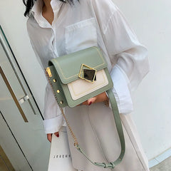 Chain Messenger Bag Women's Small Shoulder Bag Lock Female Handbag