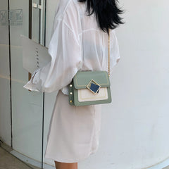 Chain Messenger Bag Women's Small Shoulder Bag Lock Female Handbag