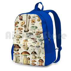 Vintage French Mushroom Chart Adolphe Millot Outdoor Hiking Backpack