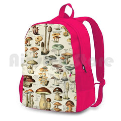 Vintage French Mushroom Chart Adolphe Millot Outdoor Hiking Backpack