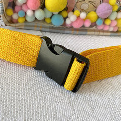 Canvas Women Ita Fanny Pack Clear Window Sling Bags Ladies Waist Belt Bag