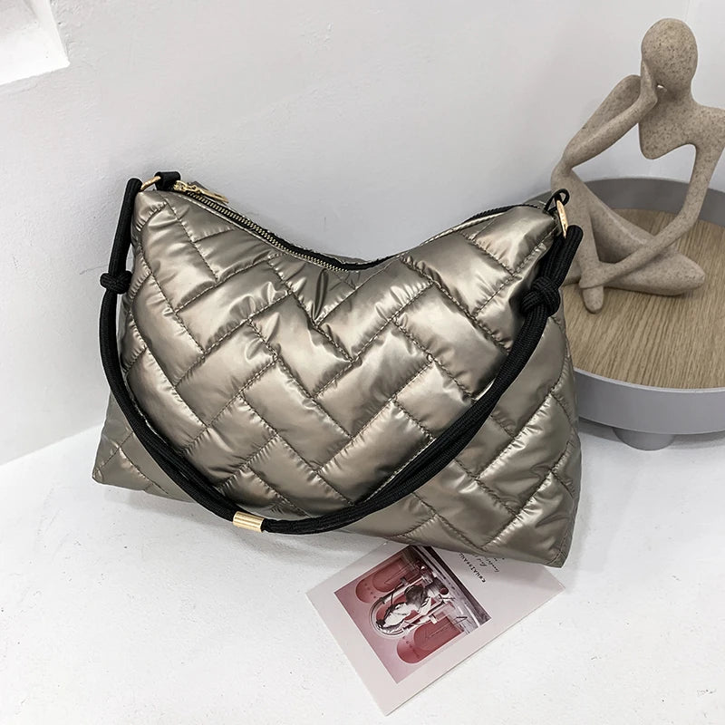 Fluffy Tote Bag Cross Body Down Shoulder Bags for Women Handbag
