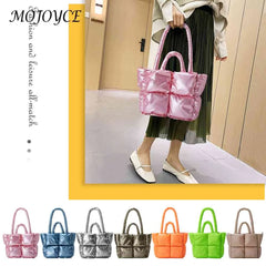 Ladies Handbags Winter Cotton-Padded Bag Soft Casual Warm Portable