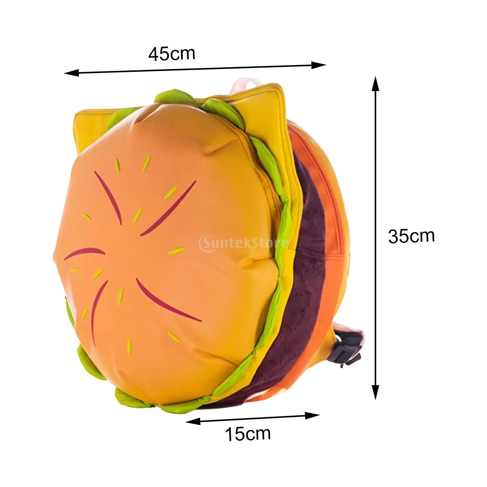 Cheeseburger Backpack Bag Holder for Daily Use, Hamburger Daypack