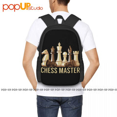 Chess Master Funny Board Game Backpack Large Capacity Gym Beach Bag