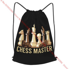 Chess Master Funny Board Game Drawstring Backpack Gym Beach Bag