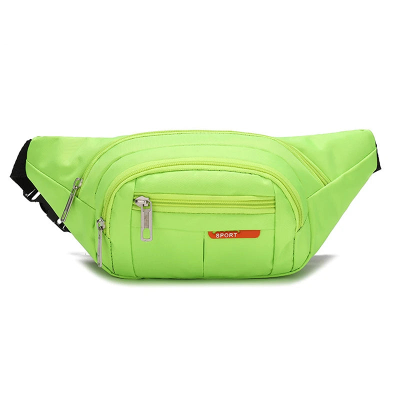 Nylon Waist Bag Colorful Bum Bag Travel Purse Phone Pouch Hip Bag