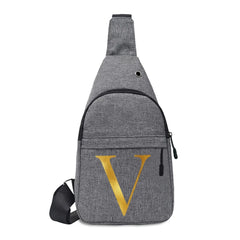 Men's Chest Bag Crossbody Bag 26 Letter Print Gym Bag Satchel