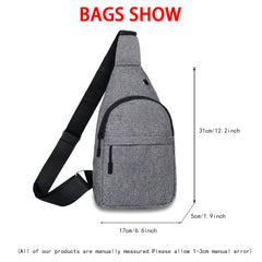 Men's 26 Letter Paint Chest Bag for Casual Walks