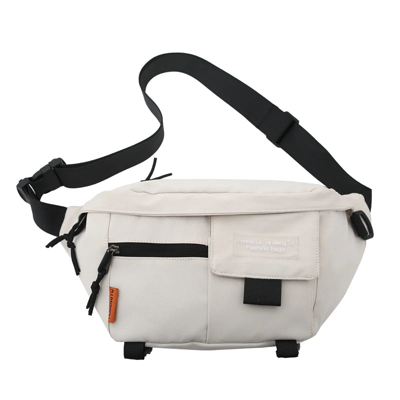 Street Waist Bag Unisex Outdoor Sports Fanny Pack Shoulder Bag Nylon Belt Bags