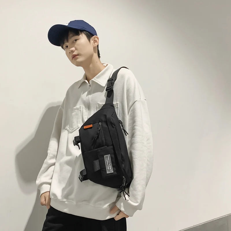 Street Waist Bag Unisex Outdoor Sports Fanny Pack Shoulder Bag Nylon Belt Bags
