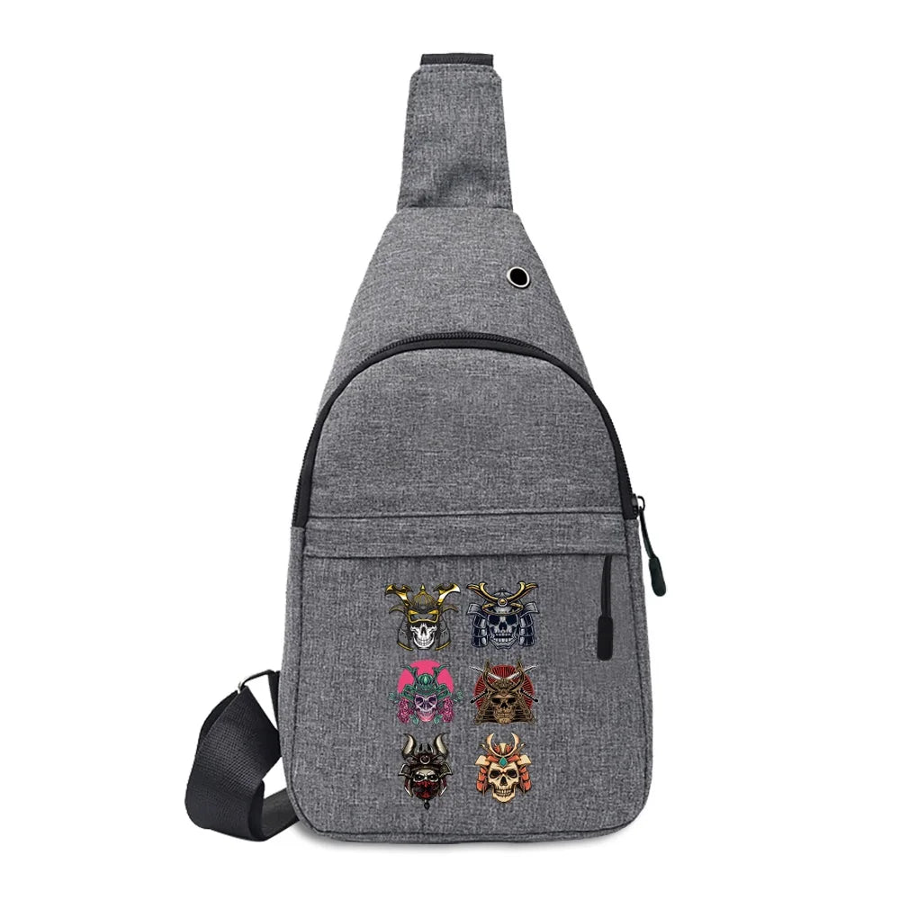 Chest Pack for Men Gym Sports Bag Monster Printing Women Waist Bag