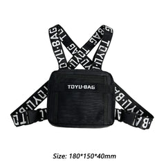 Adjustable Chest Rig Bag Outdoor Hip Hop Travel Waistcoat Bags