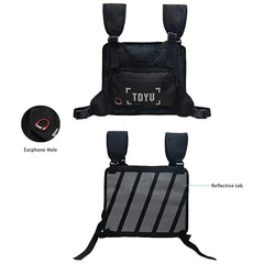 Chest Rig Bag Men Reflective Strip Disco Strap Chest Pack G161