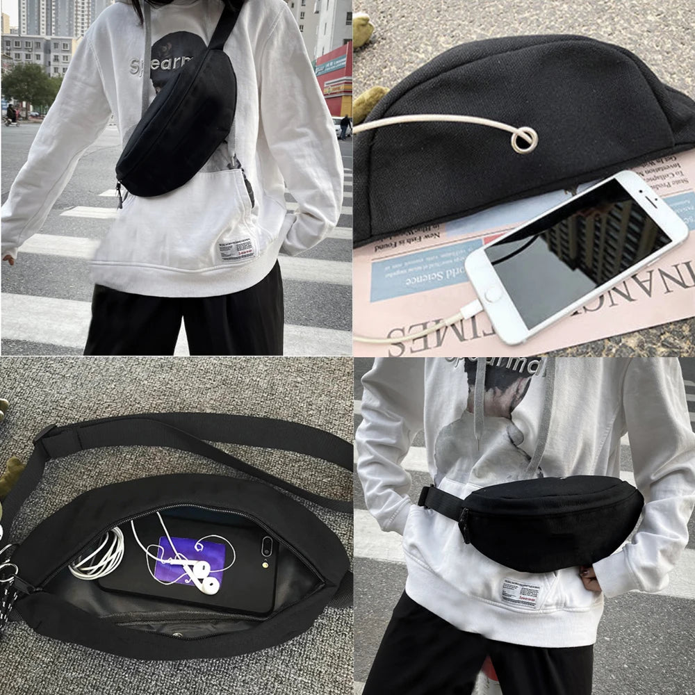 Monster Print Chest Waist Bag Mini Backpack Gym Sports Pack