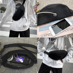 Monster Print Chest Waist Bag Mini Backpack Gym Sports Pack