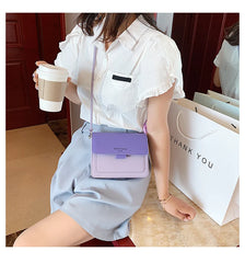 Leather Shoulder Crossbody Bag Chain Flap Top Bag