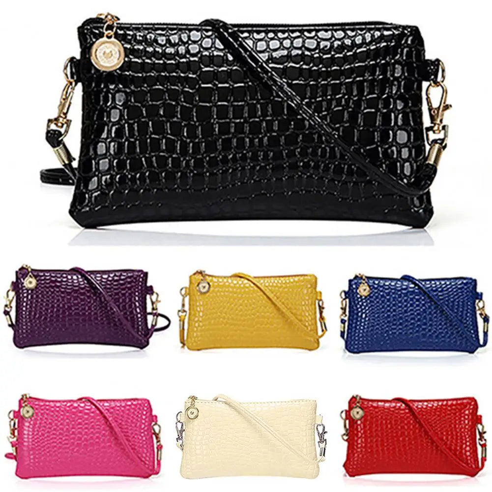 Faux Leather Shoulder Bag Phone Pouch Crossbody Camera Bag
