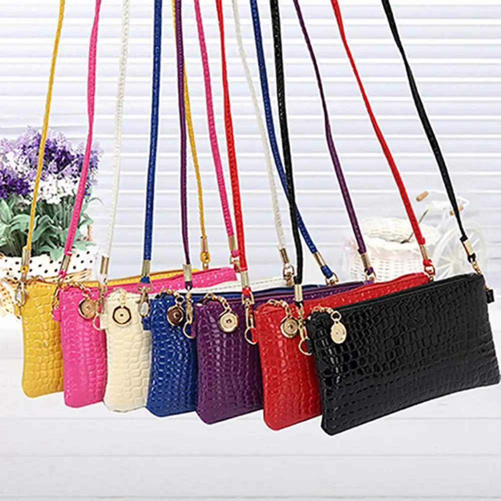 Faux Leather Shoulder Bag Phone Pouch Crossbody Camera Bag