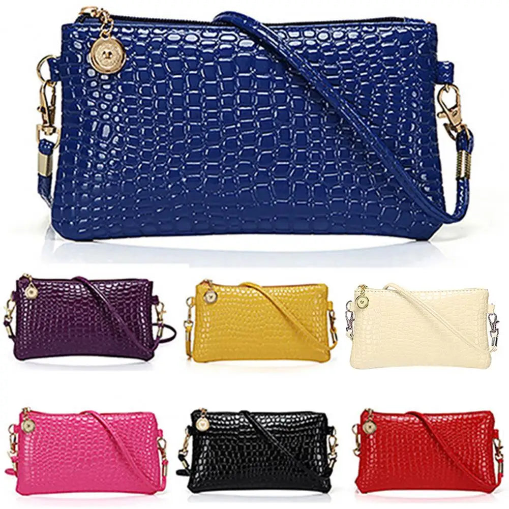 Faux Leather Shoulder Bag Phone Pouch Crossbody Camera Bag