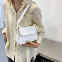 Small Flap Shoulder Bag PU Leather Handbag Clutch Crossbody Purse