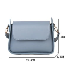 Small Flap Shoulder Bag For Women Solid Pu Leather Handbag Clutch Lady Crossbody