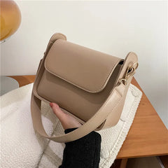Small Flap Shoulder Bag PU Leather Handbag Clutch Crossbody Purse