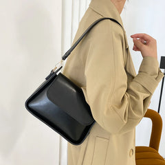 Women's Small Flap Shoulder Bag PU Leather Handbag Clutch Crossbody Purse