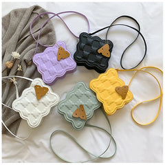 Square Shoulder Bag PU Leather Totes Small Crossbody Handbag