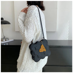 Square Shoulder Bag PU Leather Totes Small Crossbody Handbag