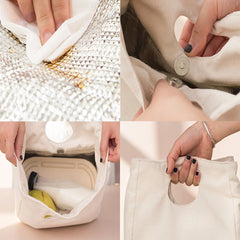 Child Canvas Thermal Lunch Bag Picnic Food Cooler Bags