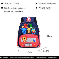 Kids Cartoons Lion Backpack Lightweight School Bag Boys Girls Animal Bolsas