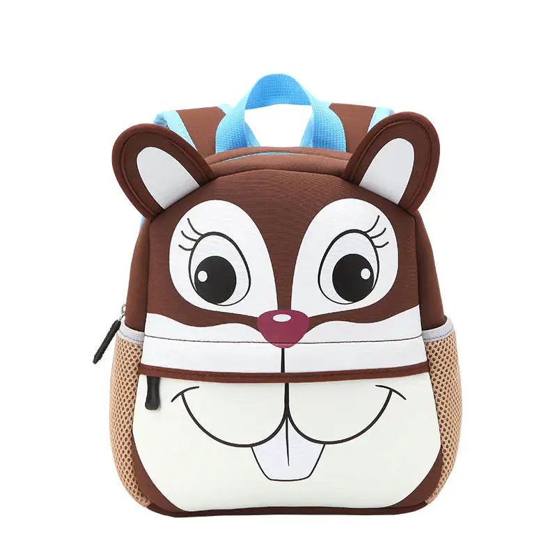 Kids 3D Animal Backpacks - Giraffe Monkey Owl Neoprene School Bags