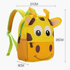 Kids 3D Animal Backpacks - Giraffe Monkey Owl Neoprene School Bags