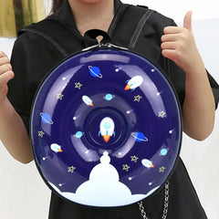 Kids Donut Rainbow Backpack Kindergarten School Book Bag Cartoon Casual Students