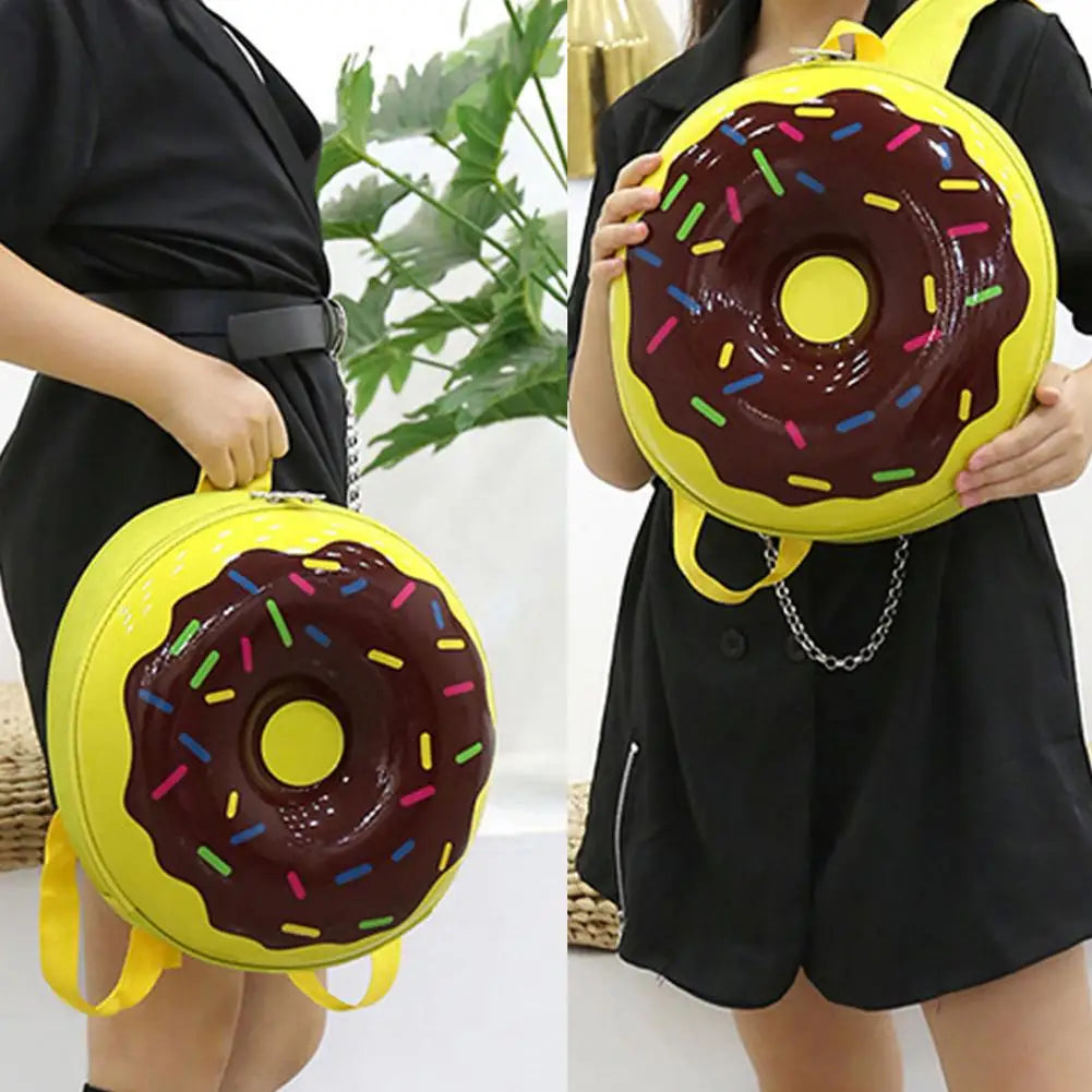 Kids Donut Rainbow Backpack Kindergarten School Book Bag Cartoon Casual Students